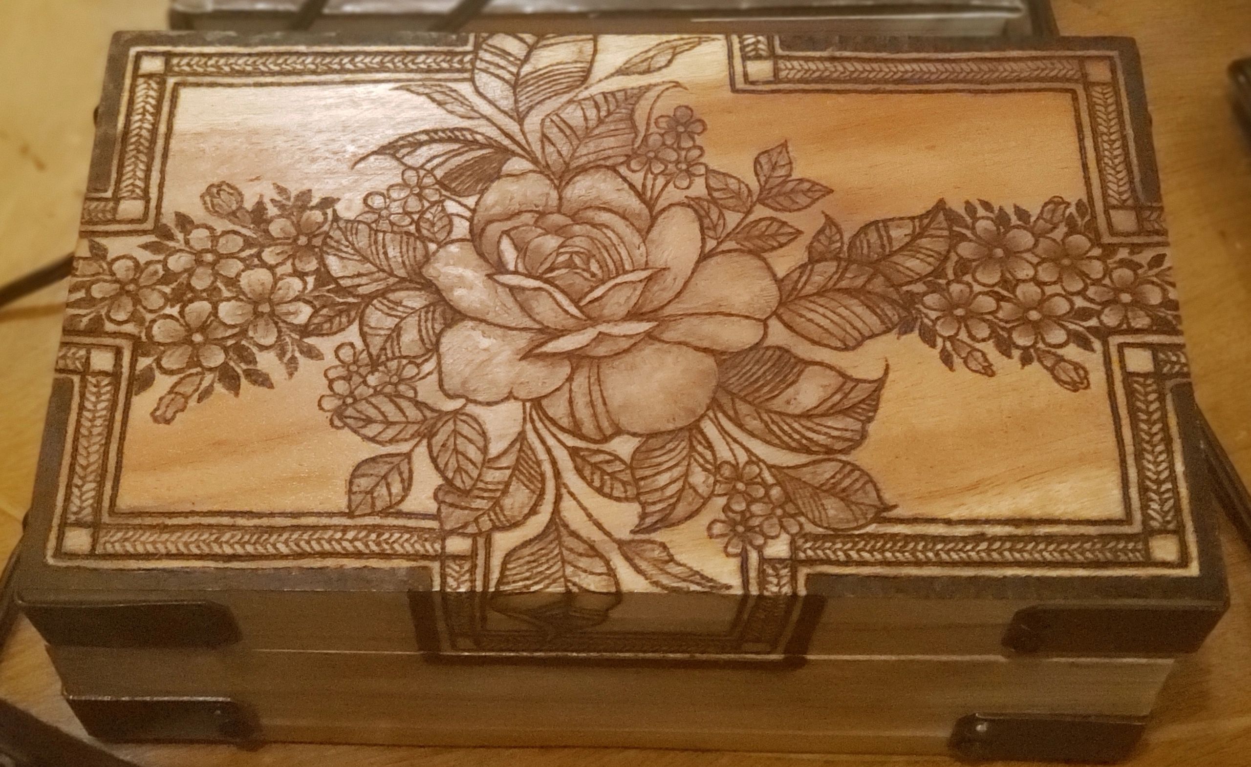 Wood burned art piece 2021