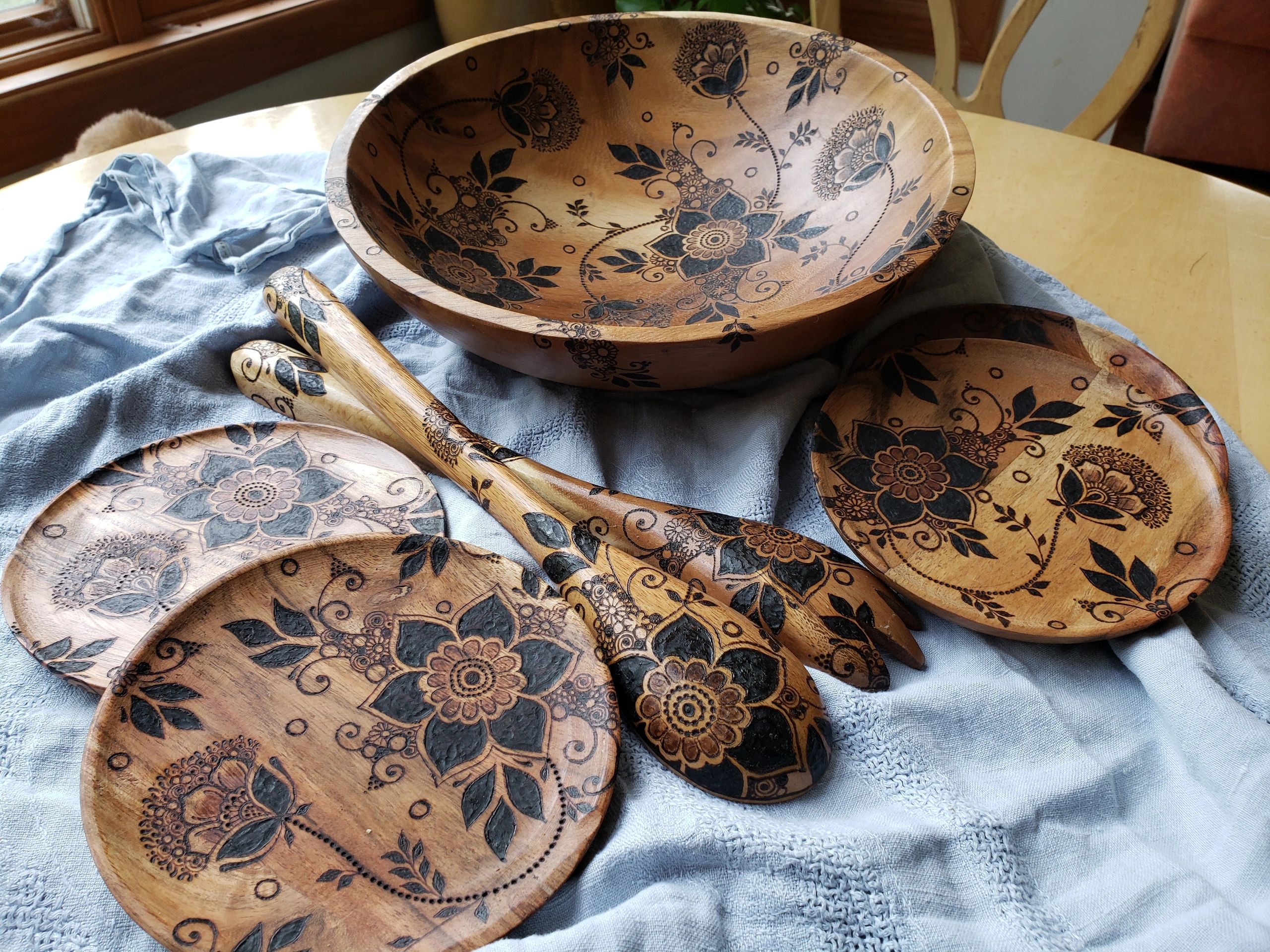 Wood burned design May 2020